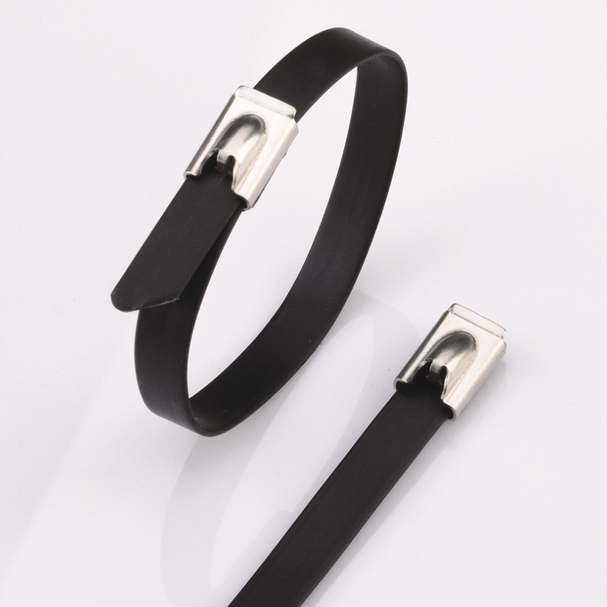 Fascette per cavi in ​​acciaio inossidabile - Fascette rivestite in PVC con chiusura a sfera